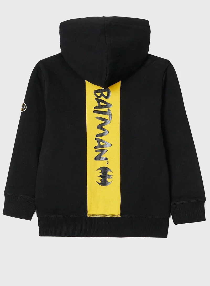 Zippy Kids Batman Logo Zip Through Hoodie