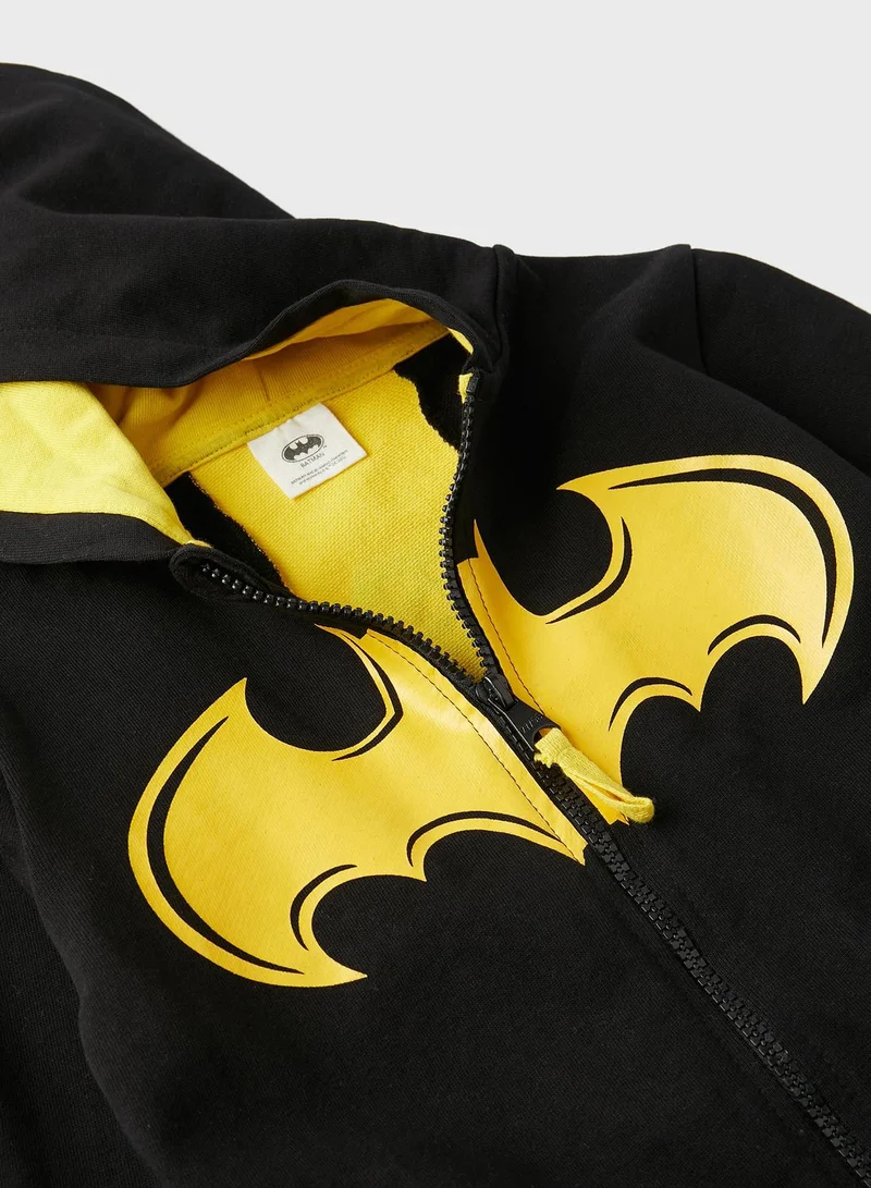 Zippy Kids Batman Logo Zip Through Hoodie