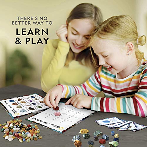 Blue Marble National Geographic Rock Bingo Game - Play Rock Bingo, Mineral Memory, Gemstone Trivia, & Card Games, Collection Includes Over 150 Rocks and Minerals, Educational STEM Toy for Kids (Amazon Exclusive) - Image 2