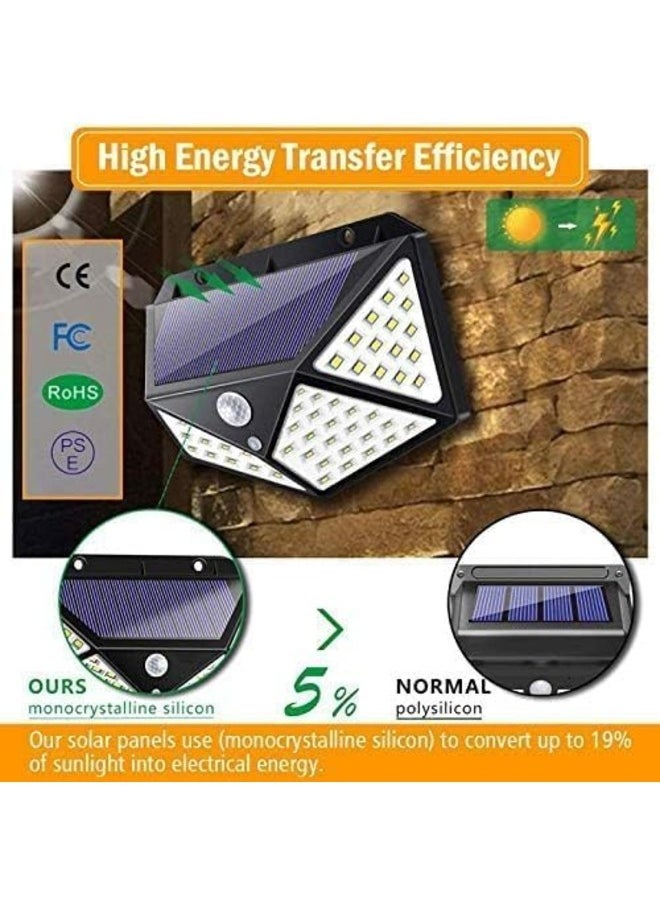 ELTRAZONE 4-Pack Solar LED Wall Lights with PIR Motion Sensor: Waterproof Outdoor Garden Lamps with 114 LEDs  - Image 4