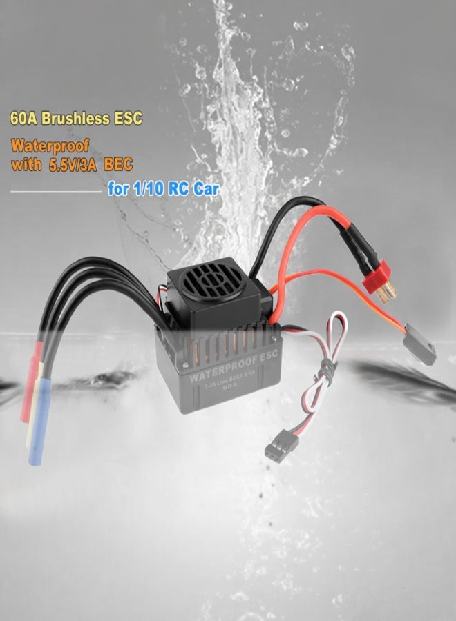 GoolRC Upgrade Waterproof 3650 3900KV Brushless Motor with 60A ESC Combo Set for 1/10 RC Car Truck - Image 5