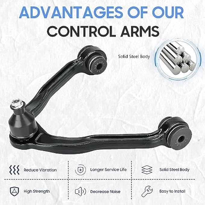 ريحني أذرع التحكم العلوية الأمامية ذات الدفع الرباعي، مفاصل WBall، قضبان الربط، مجموعة تعليق 19992006 لشيفروليه أفالانش، سوبربان سيلفرادو 1500، تاهو جي إم سي، سييرا 1500، يوكون 20002006 كاديلاك إسكاليد 13 قطعة - Image 4