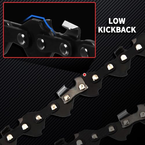 ES E & S 3 Pack 5 Inch Chainsaw Chain 0.30" Pitch .043" Gauge 28 Drive Links Semi-Chisel Chain Saw Chains for Husqvarna, Poulan, Craftsman, Greenworks and More Chainsaw Brands - Image 3