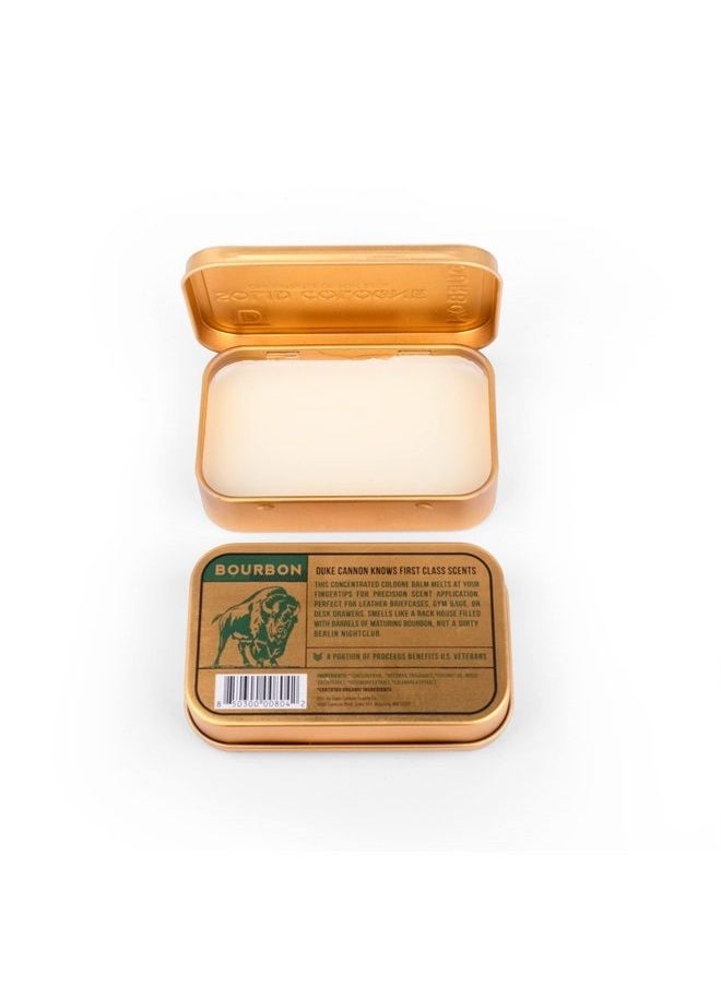 Duke Cannon Supply Co. Solid Cologne for Men Bourbon (Woodsy, Charred Oak Barrel Scent) - Concentrated Balm, Travel-Friendly Convenient Tin, Made with Natural & Organic Ingredients, 1.5 oz (1 unit)  - Image 4