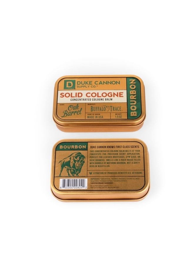 Duke Cannon Supply Co. Solid Cologne for Men Bourbon (Woodsy, Charred Oak Barrel Scent) - Concentrated Balm, Travel-Friendly Convenient Tin, Made with Natural & Organic Ingredients, 1.5 oz (1 unit)  - Image 3