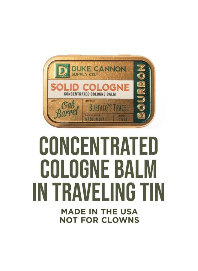 Duke Cannon Supply Co. - Solid Cologne Balm, Bourbon (Buffalo Trace Bourbon Fragrance) (1.5 oz) Concentrated Mens Cologne Concentrated Balm - Warm, Woodsy, Oak Barrel Scent, Bourbon Trail - Image 4