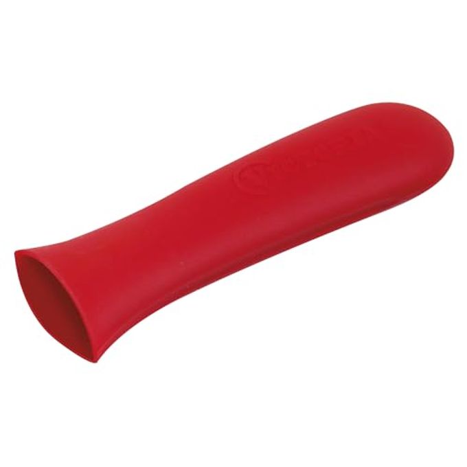 Victoria Silicone Handle Cover, Custom-Made Handle Sleeve for 10 and 12 Inch Victoria Cast Iron Skillets, Large, Red