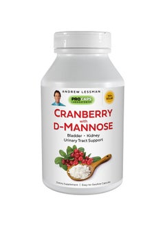 Andrew Lessman ANDREW LESSMAN Cranberry with D-Mannose - 360 Capsules - Supports Bladder, Kidney and Urinary Tract Health. High Potency Standardized Cranberry Concentrate and D-Mannose. Easy to Swallow Capsules  - Image 1