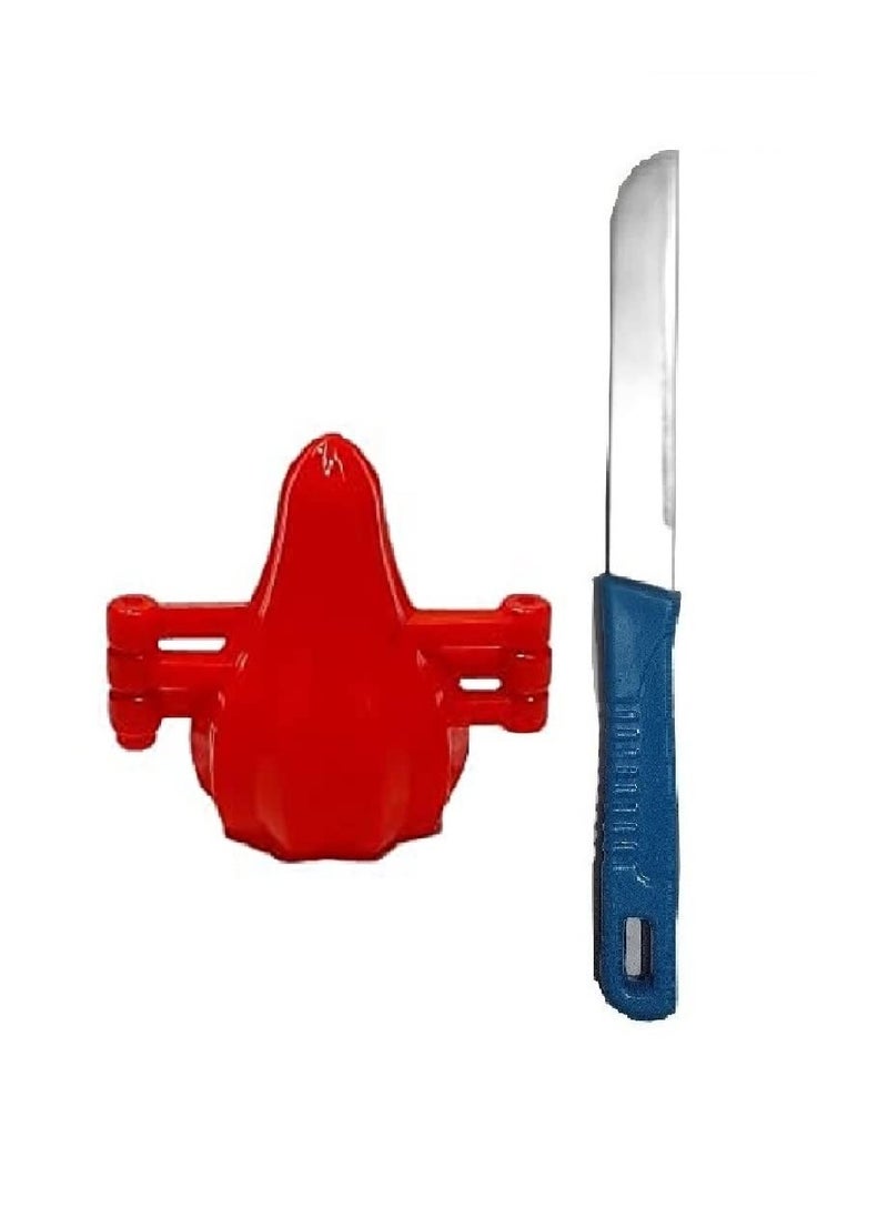 BLUE WONDER Blue Wonder Plastic Modak Maker Sancha Machine Kitchen Molds for Festivals with Knife ChaluPack of 2 Multicolour  - Image 1