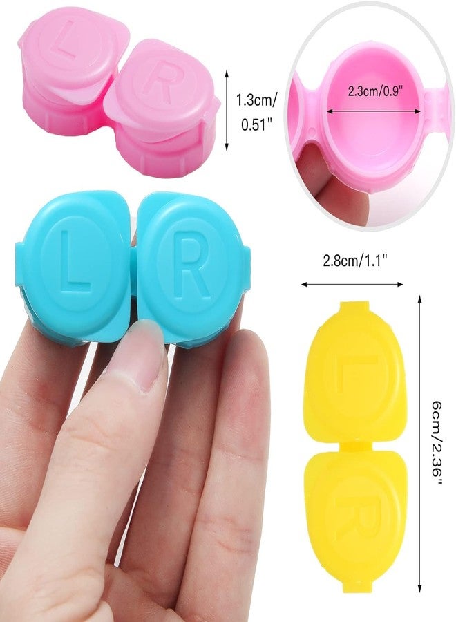 SUSUB 100-Pack Flip-Top Contact Lens Tight Lid Case Holder Storage Box Container Assorted Colors - Image 2