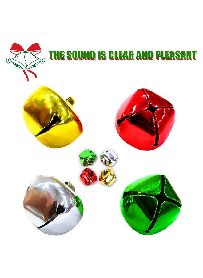 Augshy 200 Pieces Jingle Bells 2/5 Inch Craft Bell Bulk For Christmas Home And Pet Decorations Xmas Decor Party Favors Supplies (Goldsilver Redgreen) - Image 3