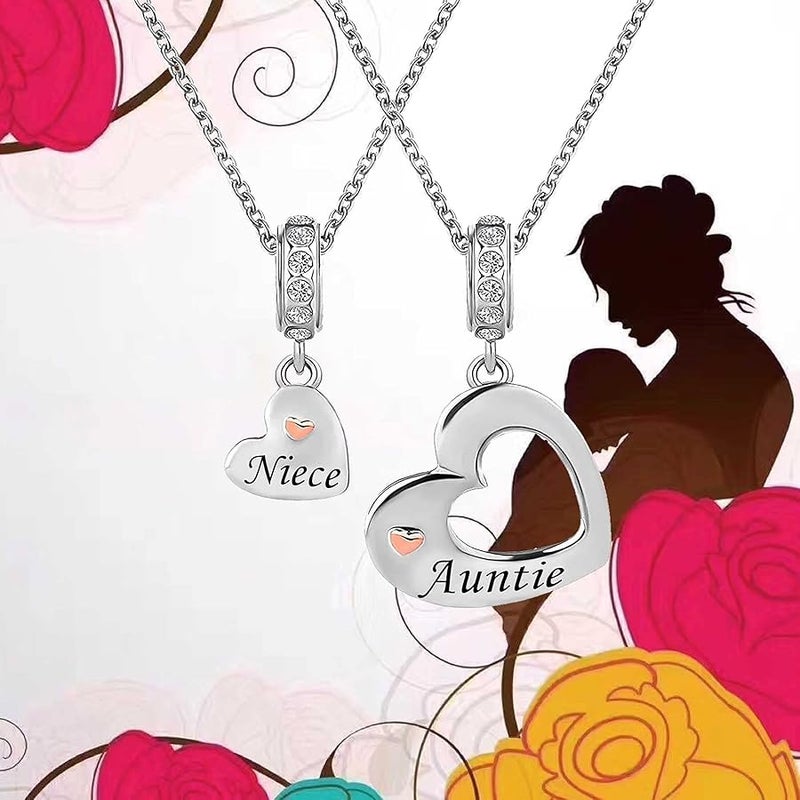 KunBead Sister Mother Daughter Son Auntie Niece Dangle Love Heart Birthday Charms Compatible with Pandora Bracelet for Mom Wife - Image 5