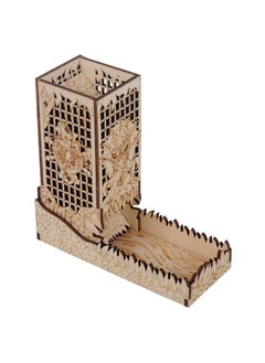 CZYY Dice Tower With Tray Wood Laser Etched Mind Flayer Portable And Collapsible Dice Roller Perfect For Board Game And Tabletop Rpg (Cthulhu)  - Image 1