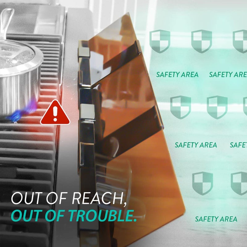 Prince Lionheart Stove Guard for Child Safety Premium Adhesive Stove Guard that Protects from Burns Adjustable Stove Guard - Image 2