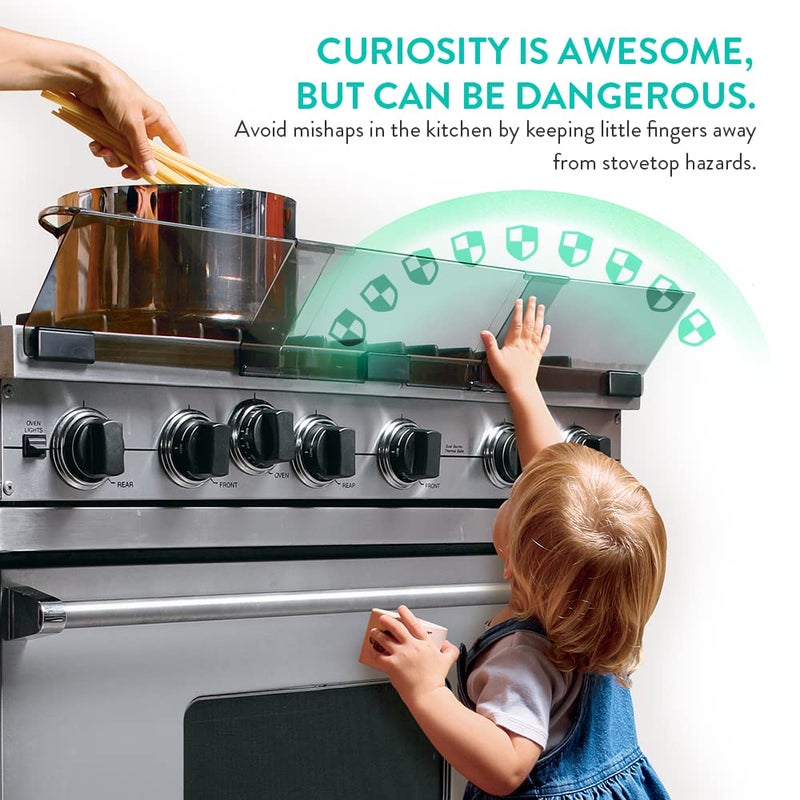 Prince Lionheart Stove Guard for Child Safety Premium Adhesive Stove Guard that Protects from Burns Adjustable Stove Guard - Image 3