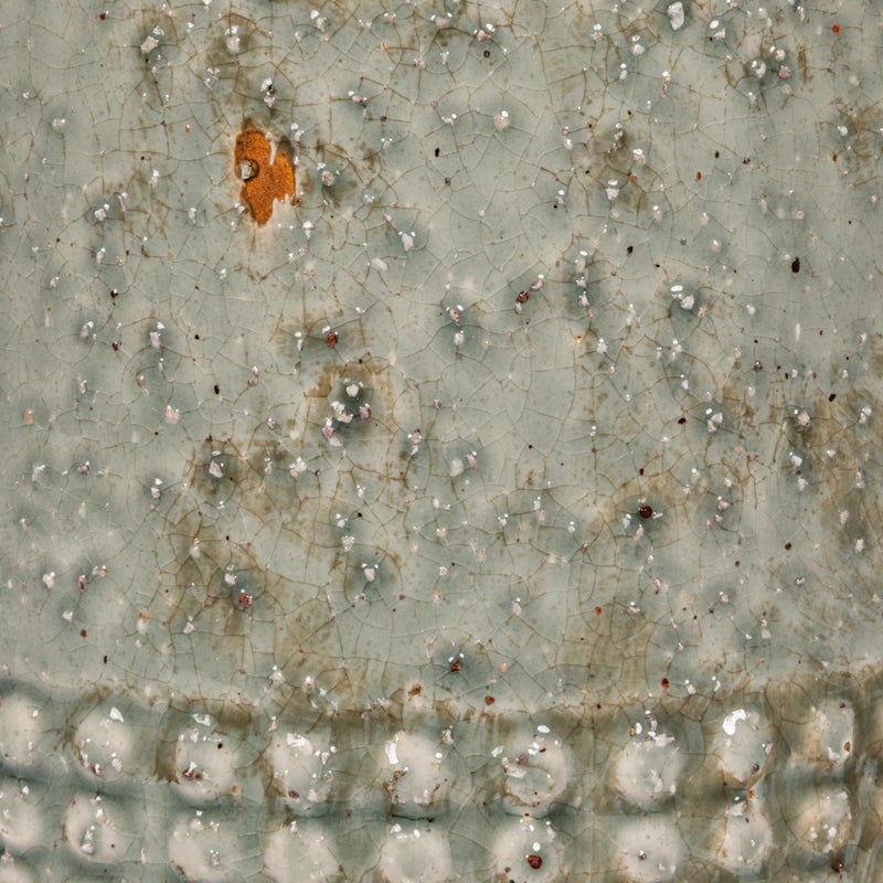 Creative Co-Op Round Terra-Cotta Hobnail Planter Vase with Heavily Distressed Finish, Grey - Image 3