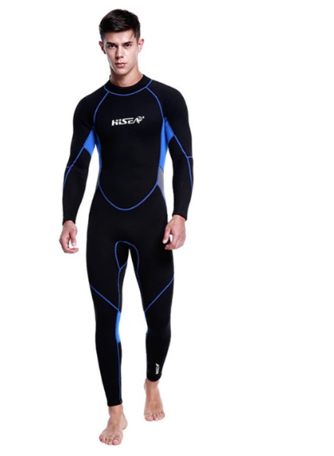 Hisea Full Wetsuit 3mm Neoprene Diving Suits for Men Women Youth, Thermal Thicken Swimwear Long Sleeve UV Protection Back Zip Jumpsuit for Scuba Snorkeling Surfing Swimming Water Sports - Image 3