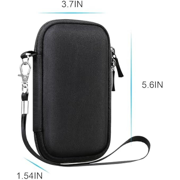 rayihni HARD CASE FOR SANDISK EXTREME/EXTREME PRO/SANDISK PORTABLE SSD EXTERNAL SOLID STATE DRIVE 500GB 1TB 2TB 4TB SD CARD ORGANIZER SHOCKPROOF EVA PROTECTIVE STORAGE TRAVEL BAG, BLACK - Image 3