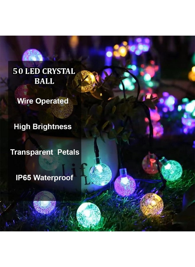 fizzytech أضواء خيط كرات الفقاعات الكريستالية من فيزيتيك لتزيين ديwali وعيد الميلاد (كريستال-10 متر 50 ليد متعدد الألوان) - Image 5