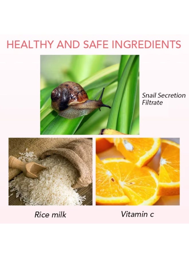 Disaar صابون بياض الحلزون 100 جرام لتنظيف عميق وإزالة البقع وترطيب البشرة والتحكم في الزيوت وتنظيف المسام وإصلاح البشرة وعلاج مضاد للشيخوخة وحب الشباب وتغذية وتفتيح وإشراق البشرة مع سيروم الحلزون - Image 5