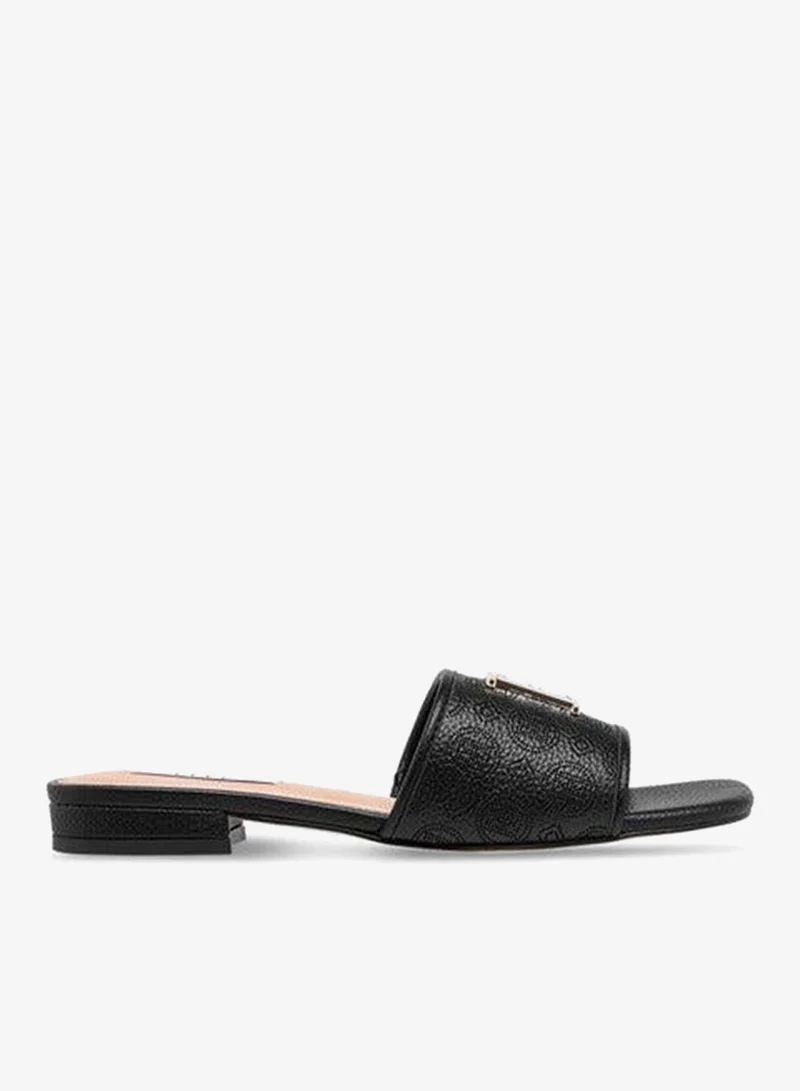 ELLE Women's Laser Cut Detail Slip-On Flat Sandals