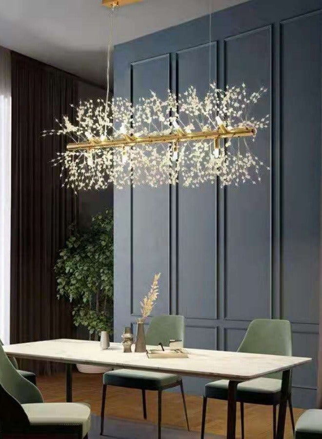 Adjustable Round Dandelion Crystal Chandelier 12 Light Living Room Dining Room Bedroom Lamps - Image 1