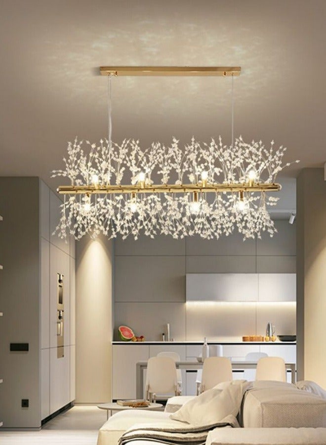 Adjustable Round Dandelion Crystal Chandelier 12 Light Living Room Dining Room Bedroom Lamps - Image 3