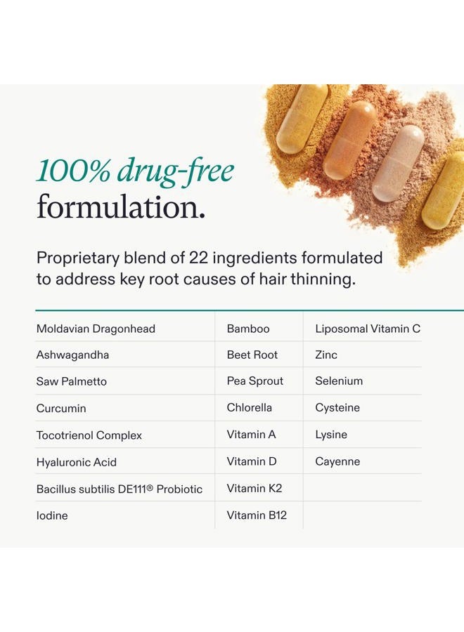 NUTRAFOL مكملات نمو الشعر للنساء، للنساء من 18-44 سنة، مختبرة سريرياً لشعر أكثر كثافة وقوة، مكونات نباتية 100%، موصى بها من قبل أطباء الجلد - إمداد لمدة شهرين - Image 5