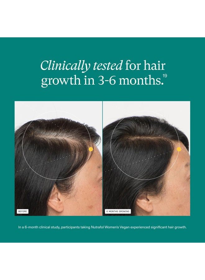 NUTRAFOL مكملات نمو الشعر للنساء، للنساء من 18-44 سنة، مختبرة سريرياً لشعر أكثر كثافة وقوة، مكونات نباتية 100%، موصى بها من قبل أطباء الجلد - إمداد لمدة شهرين - Image 4