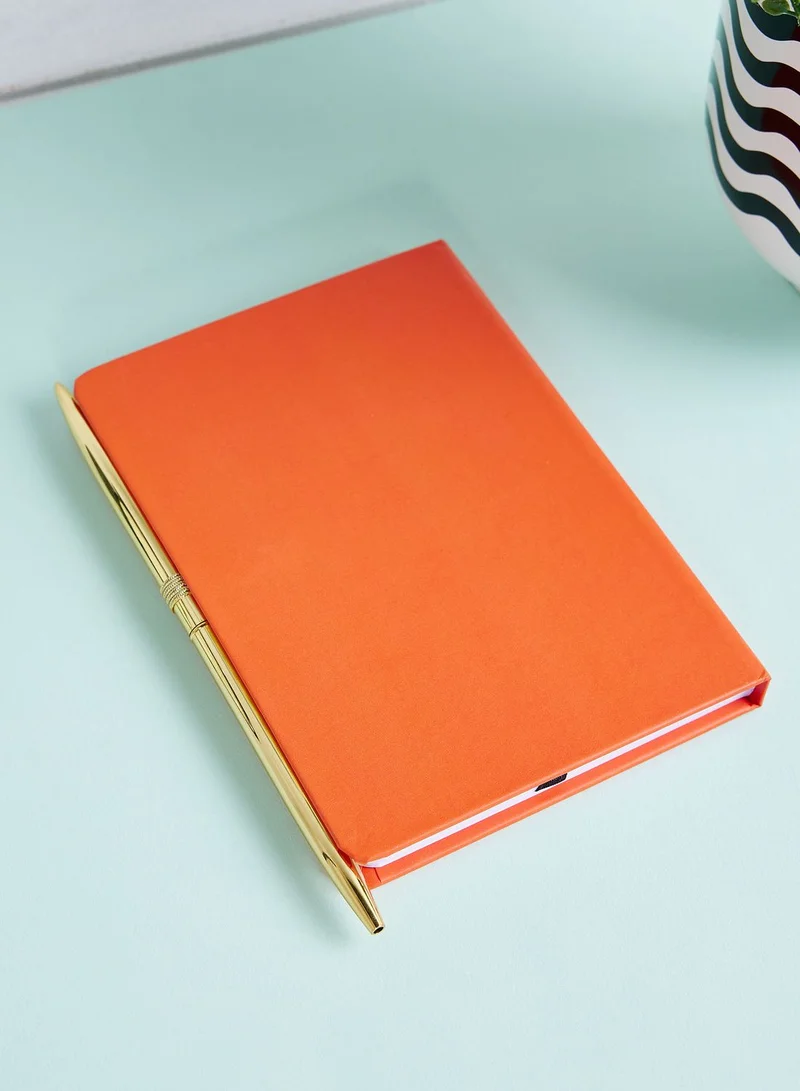 Back to school kit A6 Hardcover Notebook With Metallic Pen