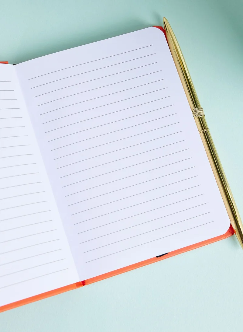Back to school kit A6 Hardcover Notebook With Metallic Pen