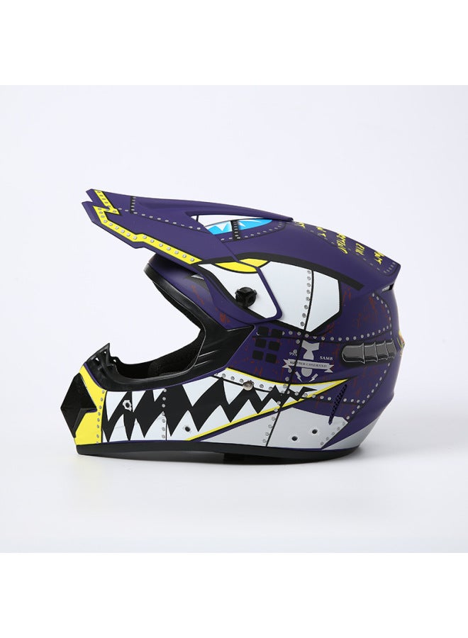 Asian Purple Shark Motorcycle Kart Adult Helmet Small Lightweight Abs Off-road Helmet Colorful Motorcycle Helmet