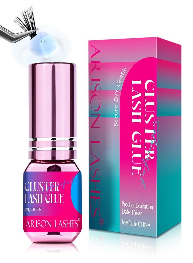 ARISON LASHES Lash Cluster Glue Sensitive Eyelash 2-3s Drying Waterproof Colorful Lashes Glue Individual Long Lasting DIY Lashes Extension Strong Hold-for Using at Home or Salon(3ml-Light Blue) - Image 1