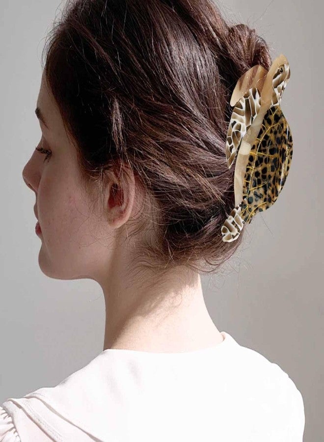KuuGuu Brown Sea Turtle Hair Clip Novelty Acetate Hair Claw Clip Large Aquatic Animal Cute Barretttes Fashion Non-slip Headdress Elegant Sea Turtle Hair Accessories Novelty Hairpin Decoration for Women Girls - Image 4