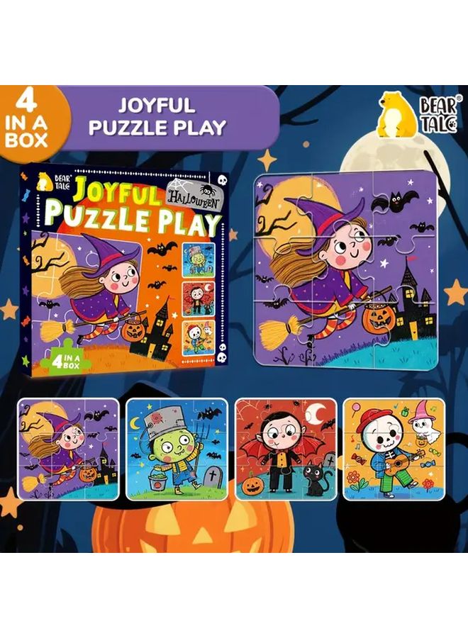Halloween Puzzles 36pcs 4 In 1 Box Jigsaw For Kids Educational Toy Party Supplies - Image 4