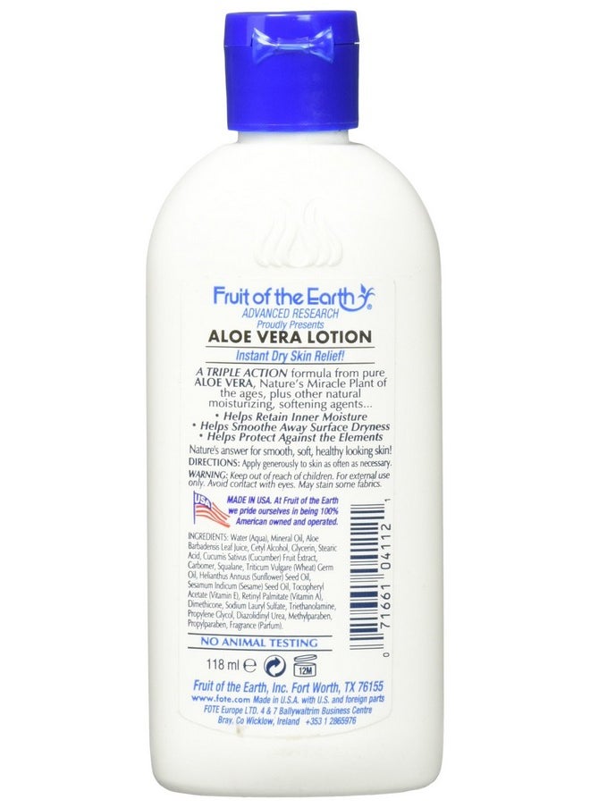 Fruit of the earth Aloe Vera Lot, 4 Oz. 