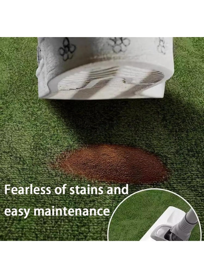 خمر نمط Doormat، الخضراء امتصاص قصيرة كومة مدخل السجاد، غير انزلاق داخلي في الهواء الطلق الباب الأمامي حصيرة، 60x90cm - Image 5