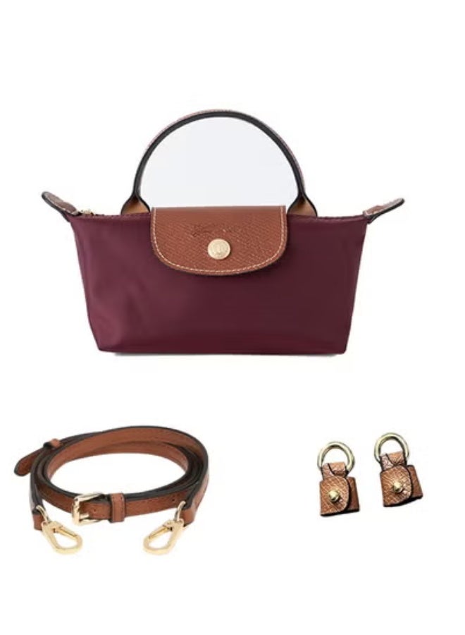 لونج شامب Longchamp Le Pliage مصغر حزام الكتف أزياء النساء الكلاسيكية متعددة الاستعابات حقيبة صغيرة ماكياج، حقيبة يد، حقيبة كتف، حزام كتف - Image 1