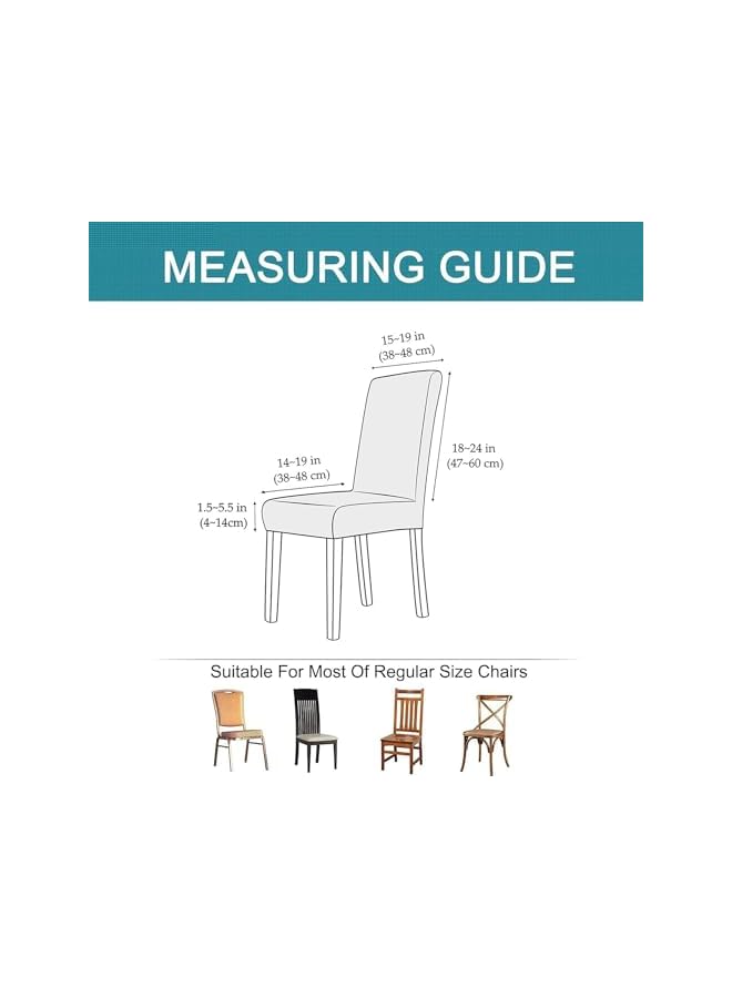 The Bros Waterproof Dining Chair Covers Set of 4, Stretch High Back Chair Slipcovers for Dining Room, Washable Removable Chair Protector for Banquet, Kitchen, Party, Hotel (Grey-6Pcs) - Image 2