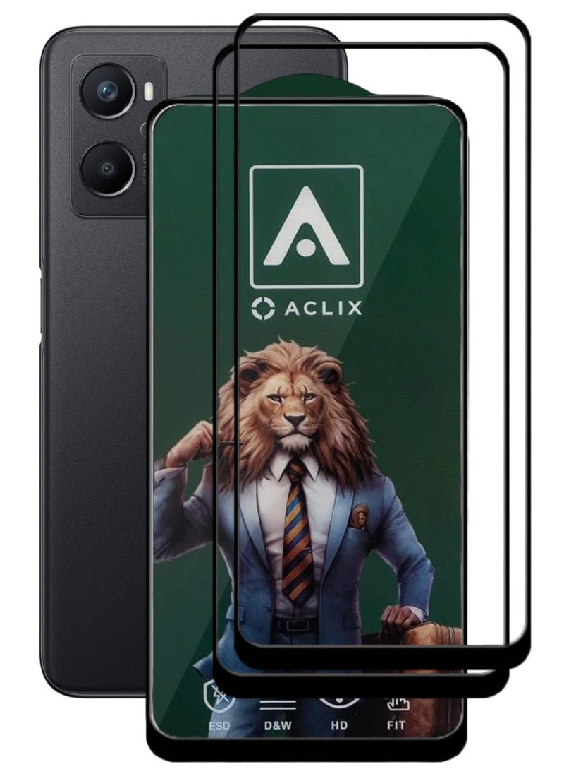ACLIX 2 Pieces Antistatic ESD Dustproof Premium Quality High Definition Tempered Glass Screen Protector Designed For Oppo A96 - Image 1