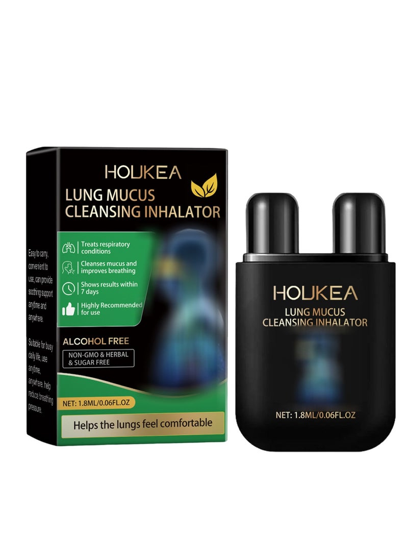 Houkea Lung Enhancement and Care Inhaler,Lung Mucus Cleansing Inhaler,Lung Inhaler,Lung Cleansing Spray,Nasal Stick,Herbal Spray,Nasal Inhaler,Lung Cleaning Inhaler,Nasal Inhaler Stick,Inhaler Stick,1.8ml - Image 1