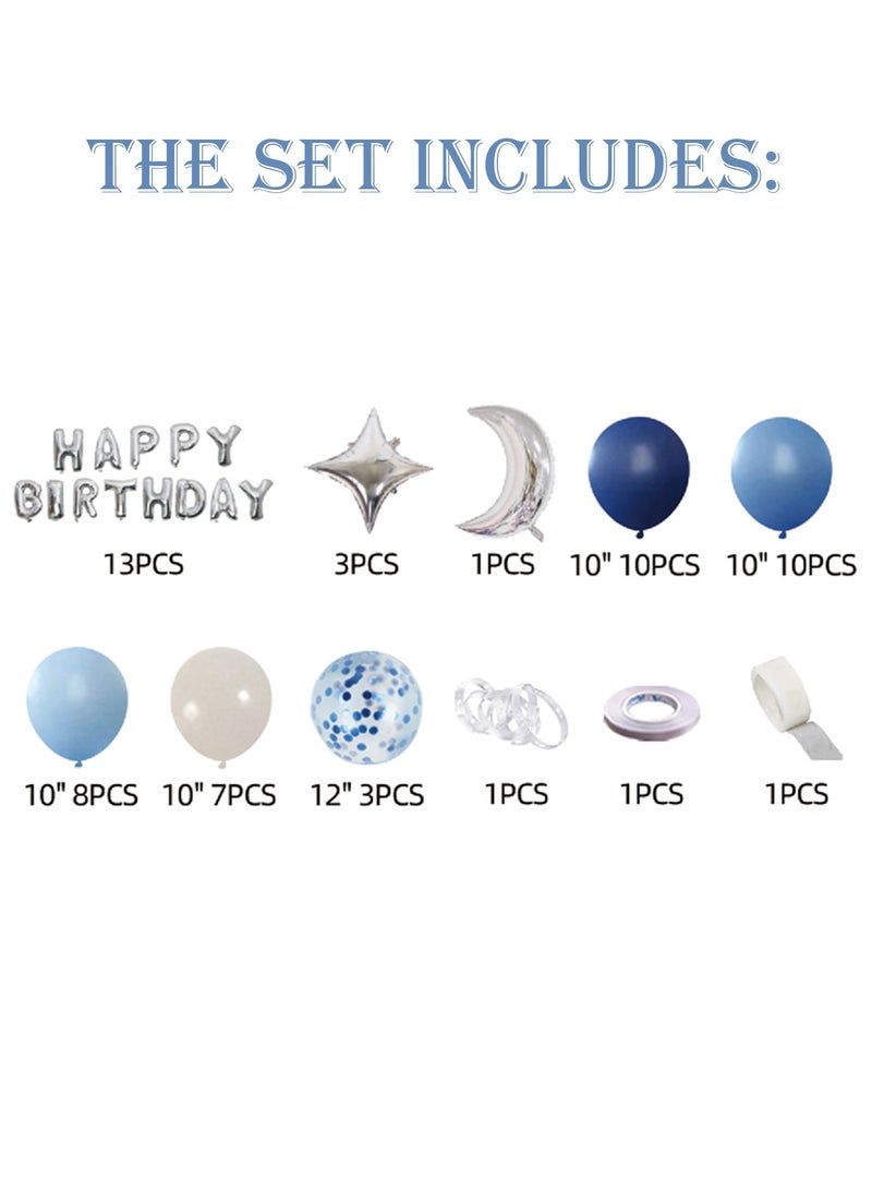 Aurafly Birthday Party Decoration Balloon Set，Includes Happy Birthday Balloon Banner, Foil Balloons, Sequin Balloons, Traceless Glue and Ribbon，Birthday Party Decorations and Supplies - Image 5