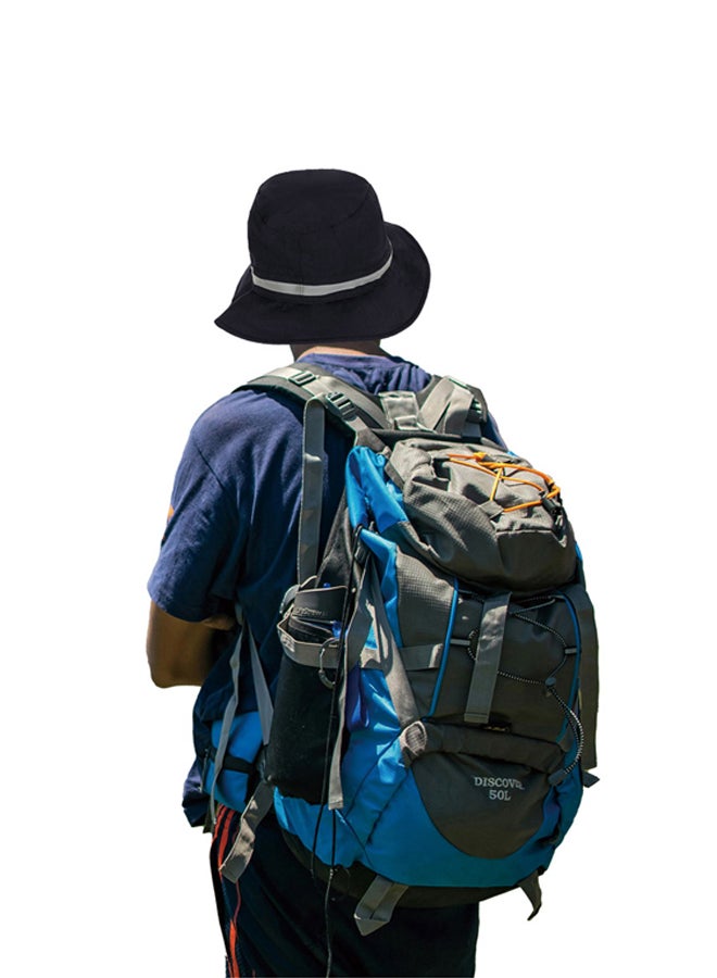 DPT قبعة المشي والصيد، قبعة شمسية، سوداء، مقاس 62.5-66.5 سم - Image 2