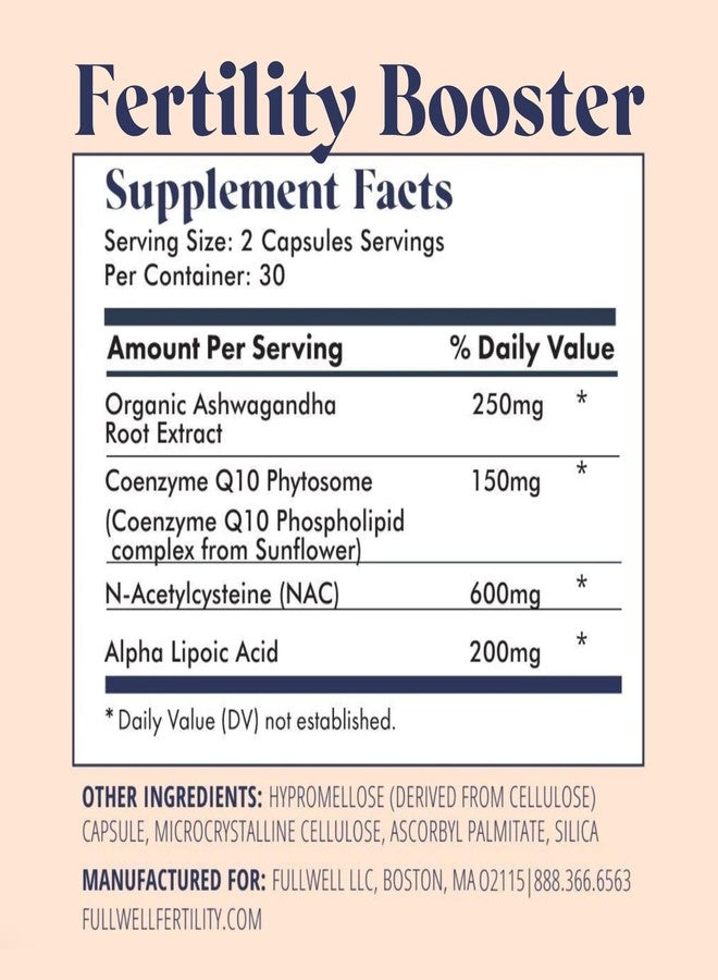 FullWell Fertility Trio | Prenatal Vitamin + DHA & Fertility Booster | Choline, Folate, Omega 3, Coq10, NAC, 26+ Vital Nutrients | Dietitian-formulated, Non-GMO, 3rd Party Tested, 30 Servings - Image 2