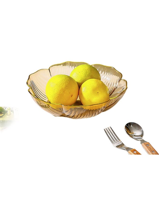 Caizhi Fruit Plate, Living Room Snack Tray, Light Luxury Style Storage Dish For Candy, Nuts And Dried Fruits, Champagne Color Cz6854 - Image 1