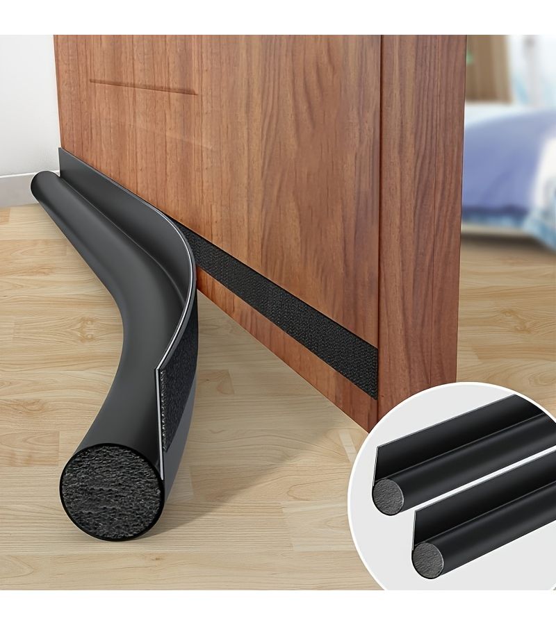 Self-Adhesive Door Draft Excluder Soundproof Weatherstrip White Seal Strip - Image 4