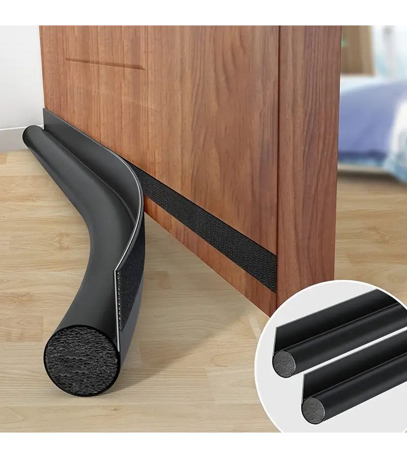 Self-Adhesive Door Draft Excluder Soundproof Weatherstrip White Seal Strip - Image 2