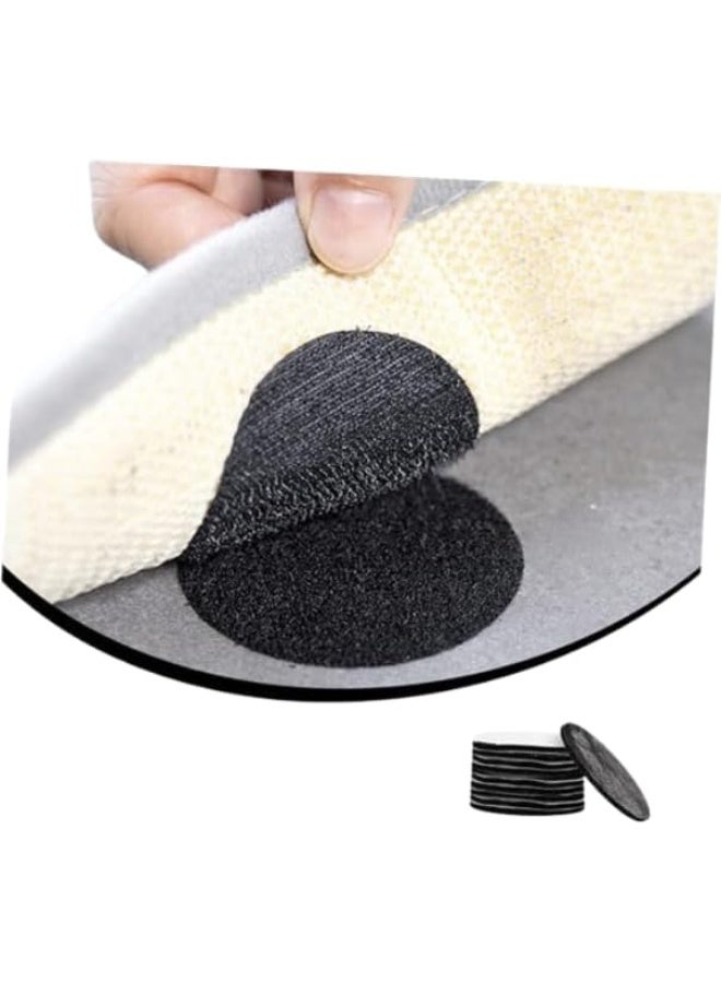 Anti-Slip Rug Stickers, Black Heart-Shaped Grippers, Strong Load-Bearing Capacity - Image 1
