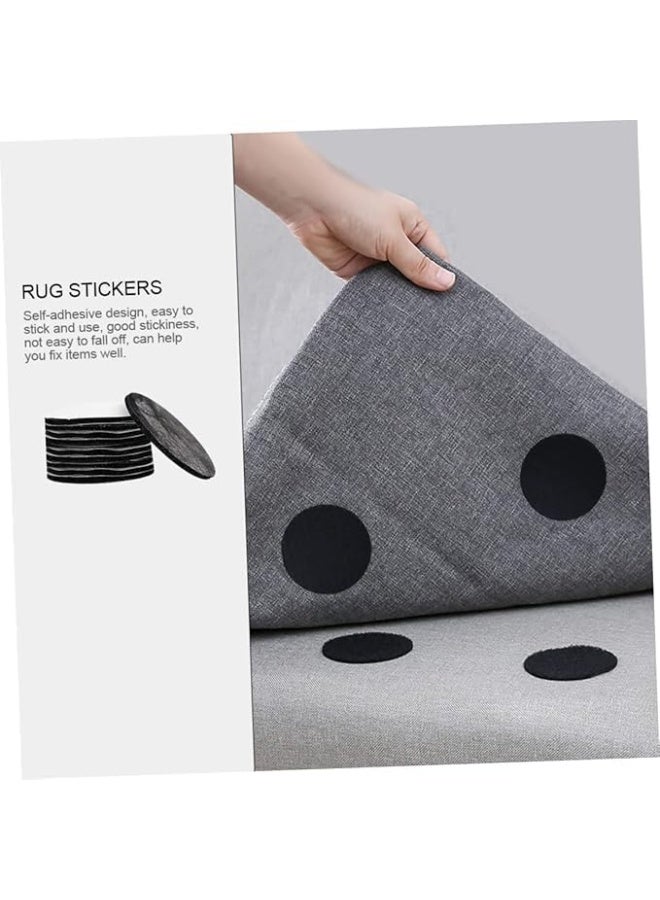 Anti-Slip Rug Stickers, Black Heart-Shaped Grippers, Strong Load-Bearing Capacity - Image 3