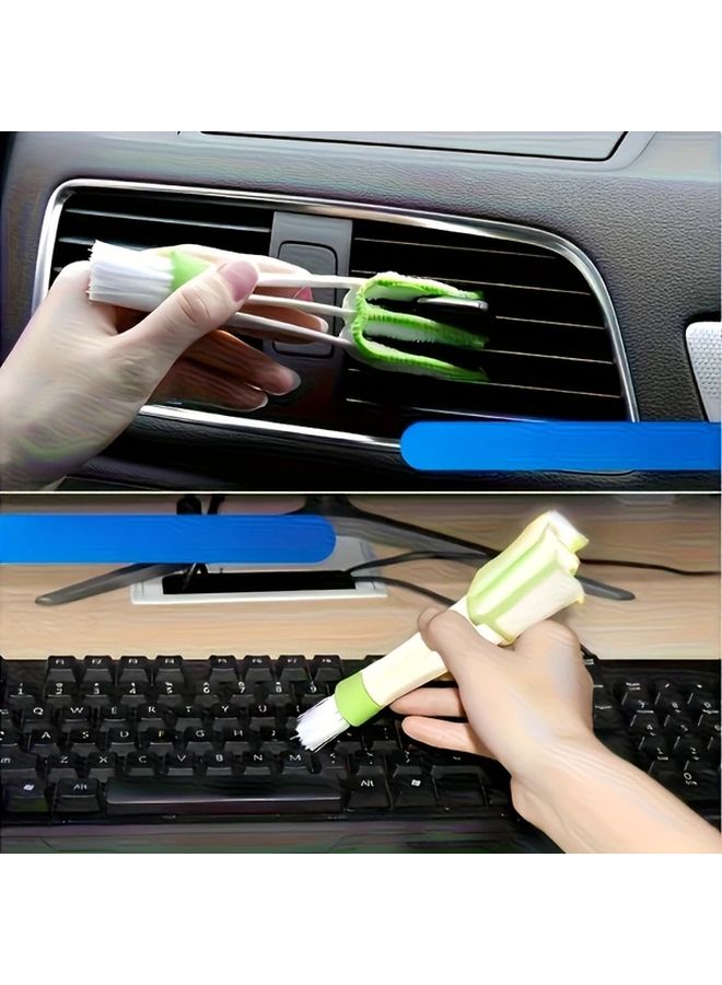 Dual Head Car Vent Keyboard Cleaning Brush 1pc Multi Purpose Dust Remover - Image 1